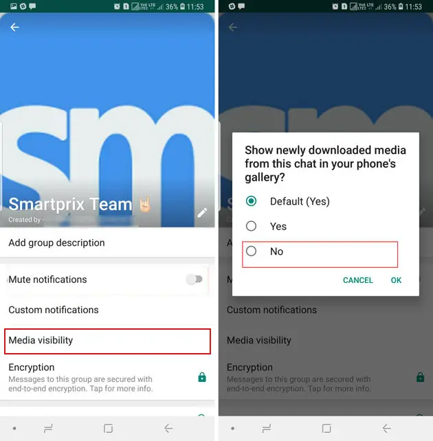 جالب ترین قابلیت های واتساپ که باید بلد باشید!: جلوگیری از ذخیره شدن خودکار عکس ها در گالری موبایل